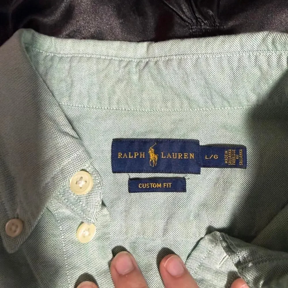 Ralph lauren light green button up